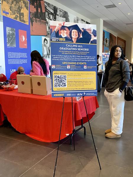 Sign advertising DC's Pathway to Public Service Program