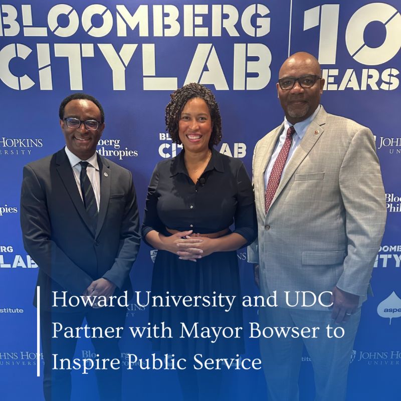 Howard University and UDC partner with Mayor Bowser to inspire public service